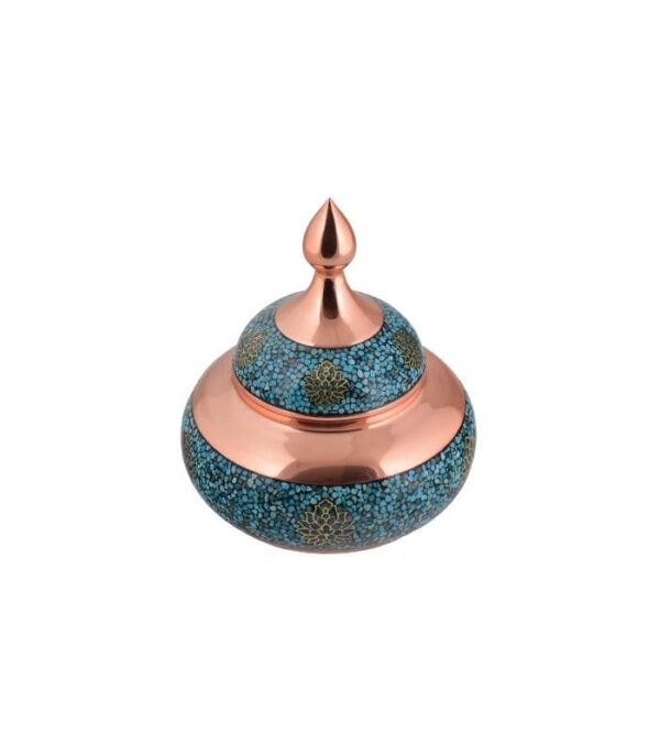 خرید اینترنتی قندان فیروزه کوبی آقاجانی بزرگ ترنج کد FT111