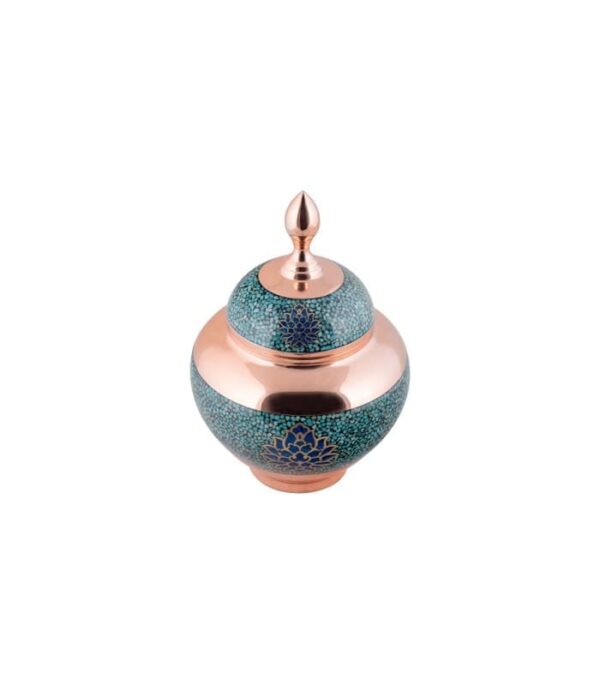 خرید اینترنتی قندان سیبی فیروزه کوبی 25 کد FT161 برند آقاجانی با ارسال رایگان