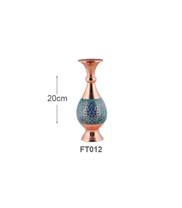گلدان صراحی فیروزه کوبی آقاجانی کد FT012 خرید با ارسال رایگان