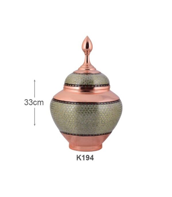 خرید قندان مس و خاتم کاری اصفهان تولید صنایع دستی آقاجانی کد K194