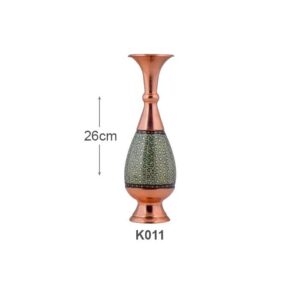 گلدان صراحی مس و خاتم کاری آقاجانی کد K011