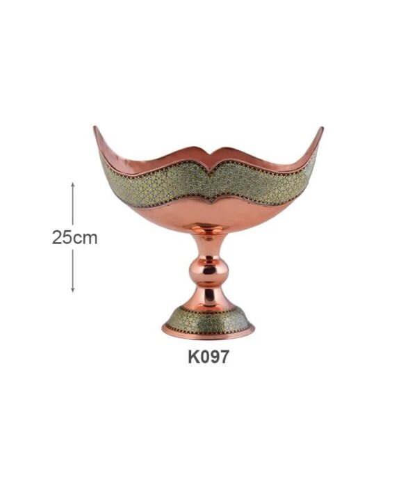خرید کشکول مس و خاتم کاری آقاجانی از صنایع دستی اصفهان کد K097