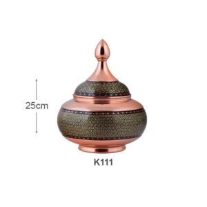 خرید قندان مس و خاتم کاری اصفهان تولید صنایع دستی آقاجانی کد k111 با ارسال رایگان